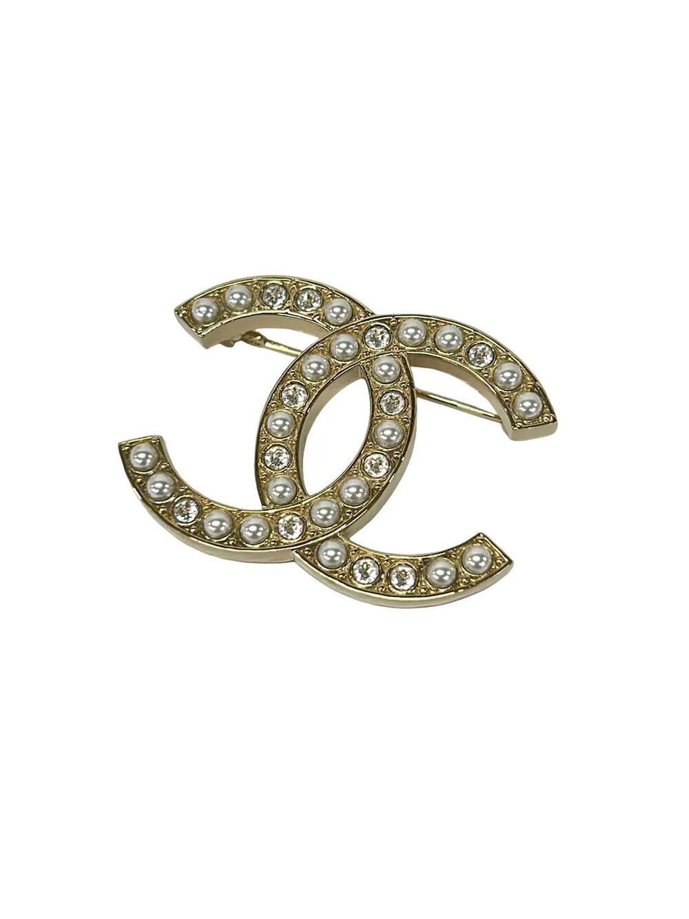 Chanel White Gold Faux Pearl #360623C69B